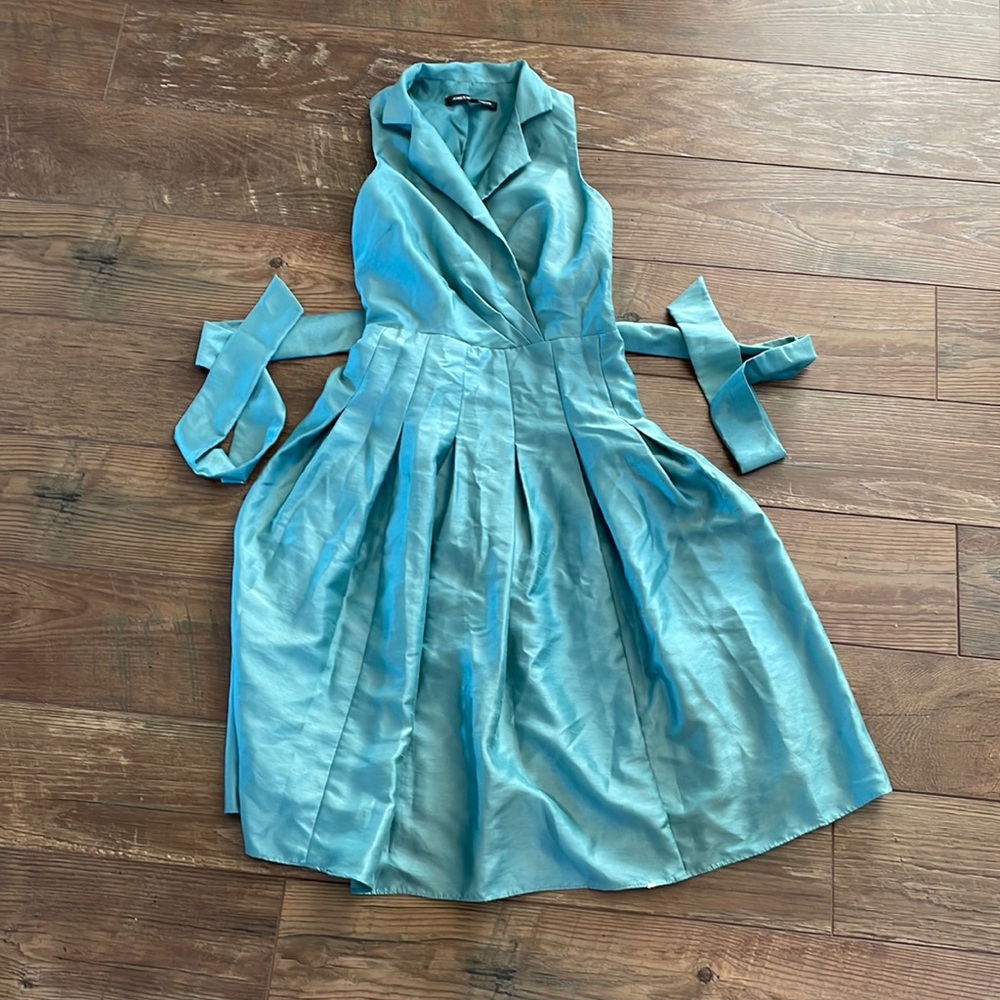 Teal Blouse Dress